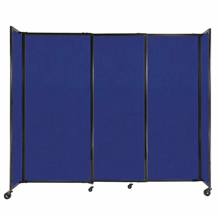 Versare StraightWall Sliding Portable Partition 7'2" x 6' Royal Blue Fabric 1472305